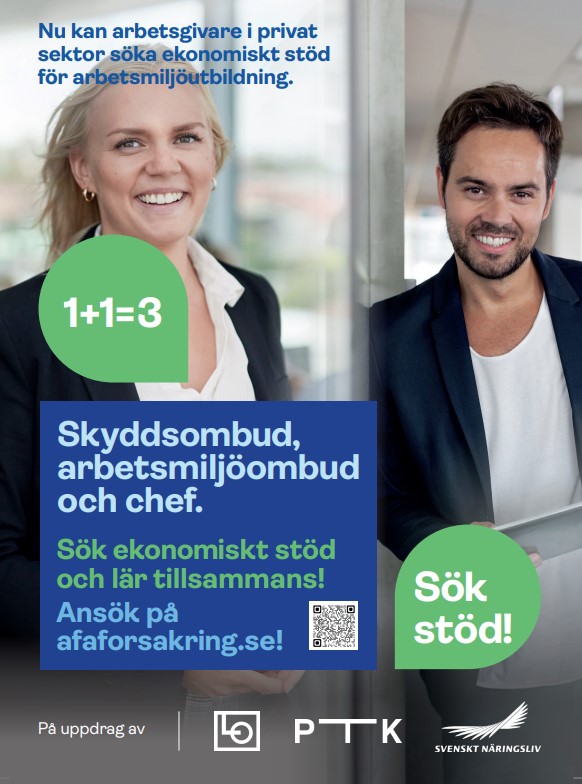 Stöd för arbtetsmiljöutbildning från Afa